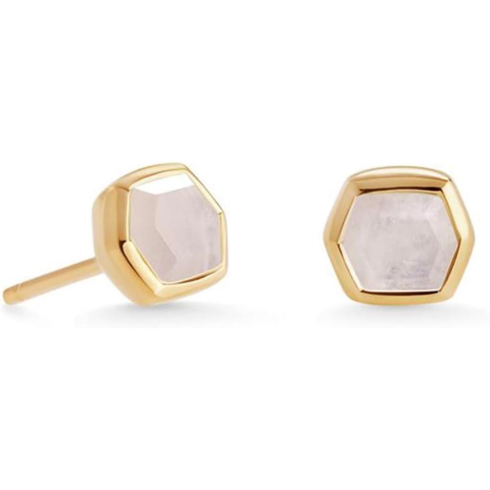 image:imageKendra Scott Davie Stud Earrings Fine Jewelry for Women18K GOLD VERMEIL RAINBOW MOONSTONE