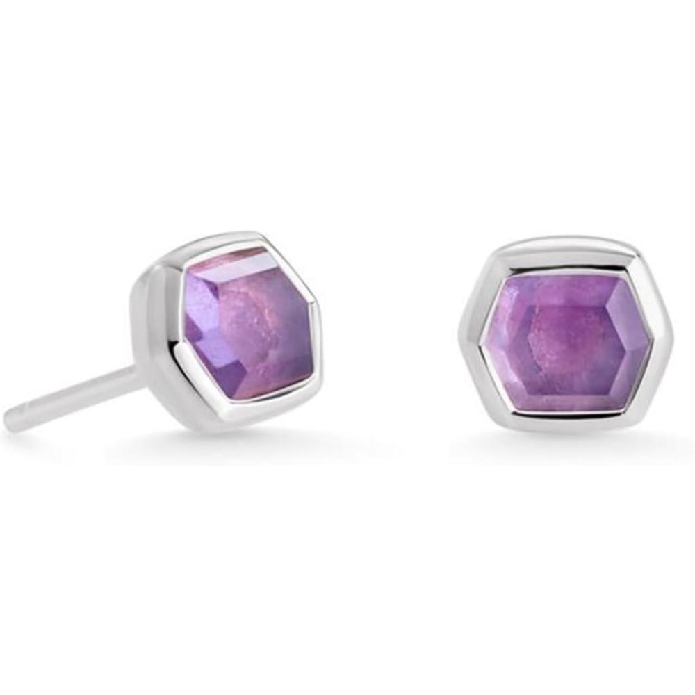 image:imageKendra Scott Davie Stud Earrings Fine Jewelry for WomenSTERLING SILVER AMETHYST