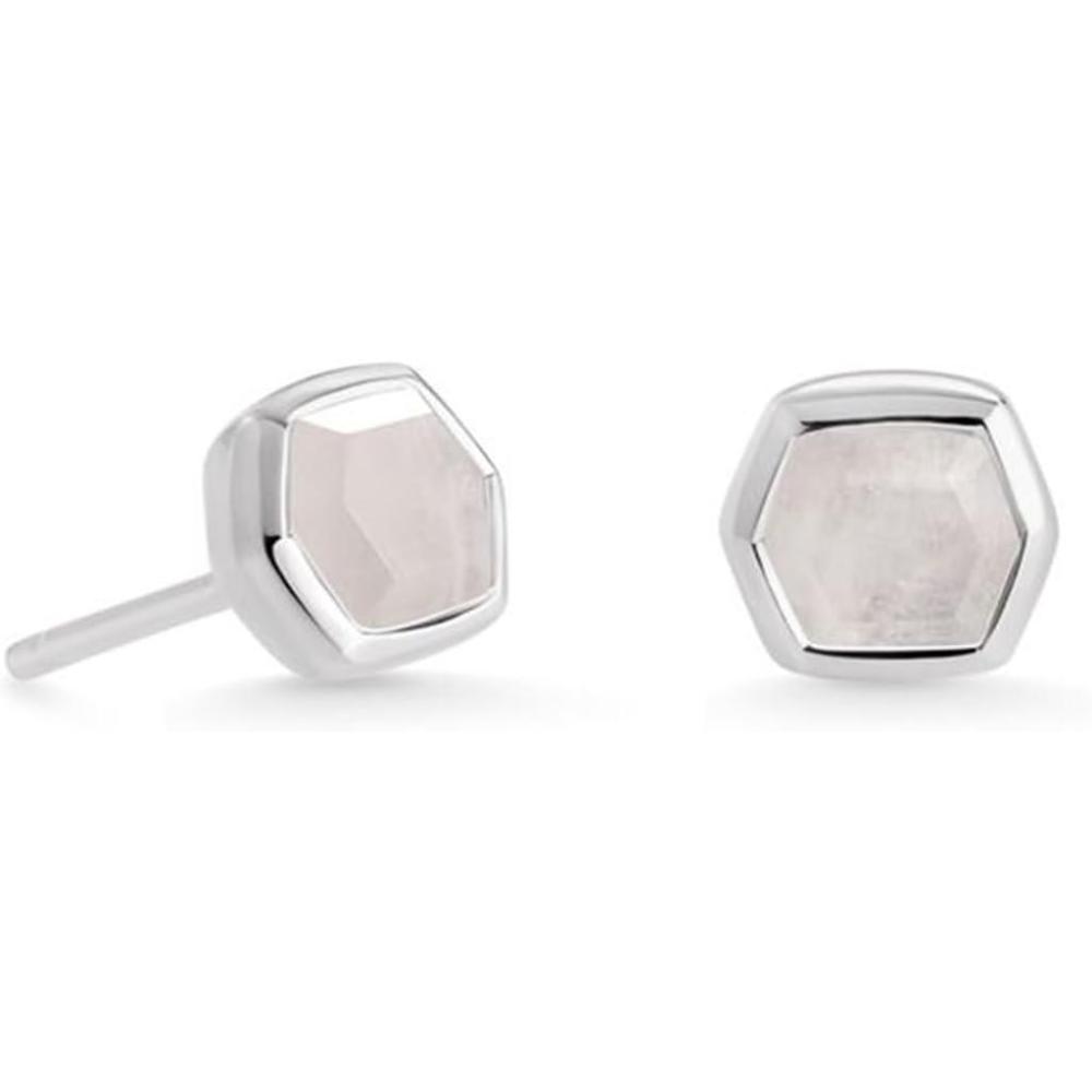 image:imageKendra Scott Davie Stud Earrings Fine Jewelry for WomenSTERLING SILVER  RAINBOW MOONSTONE