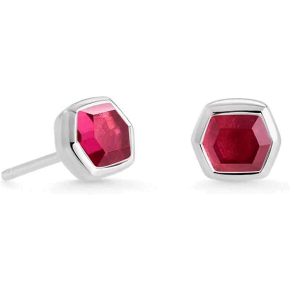 image:imageKendra Scott Davie Stud Earrings Fine Jewelry for WomenSTERLING SILVER RED GARNET