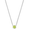 Kendra Scott Davie Pendant Necklace(STERLING SILVER – GREEN PERIDOT)