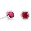 STERLING SILVER - RED GARNET