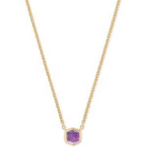 Kendra Scott Davie Pendant Necklace(18K GOLD VERMEIL – AMETHYST)