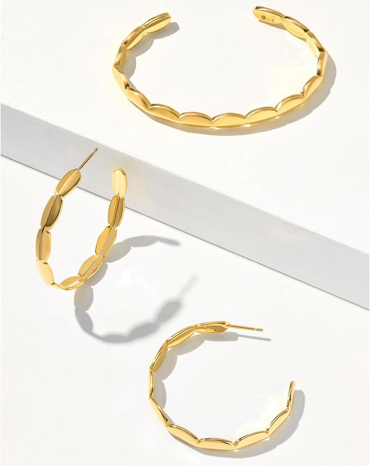 image:imageKendra Scott Brooke Hoop Earrings for Women Fashion JewelryRHODIUM METAL