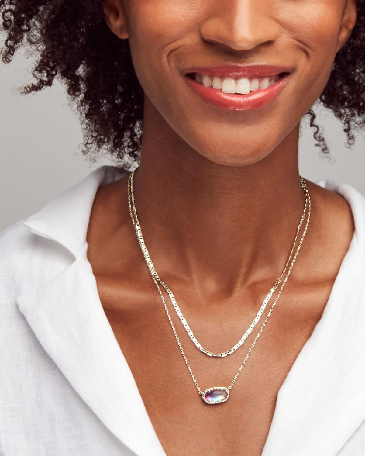 image:imageKendra Scott Elisa Multi Strand Necklace for Women Fashion JewelryGOLD IRIDESCENT DRUSY