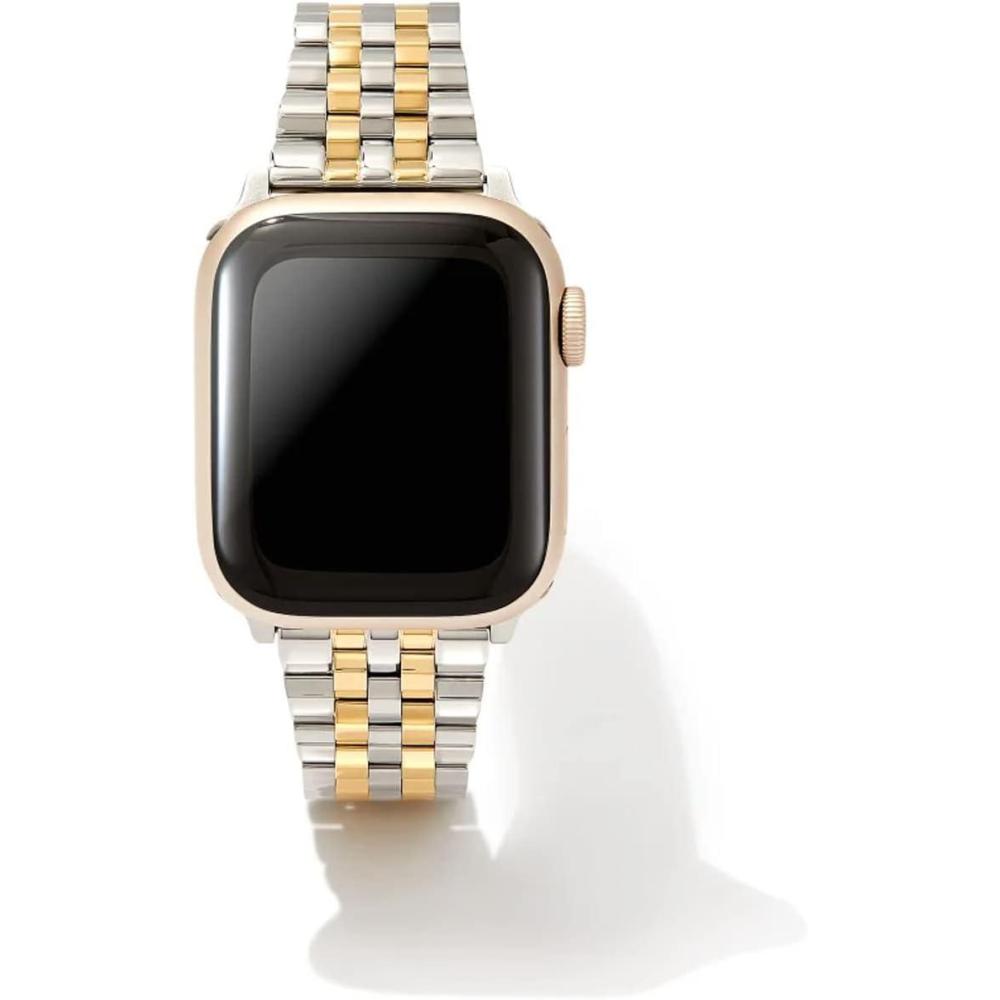 image:imageKendra Scott Alex 5 Link Watch Bands Compatible with Apple Watch Series 18 and 20mm Samsung Galaxy WatchGold Silver Stainless Steel