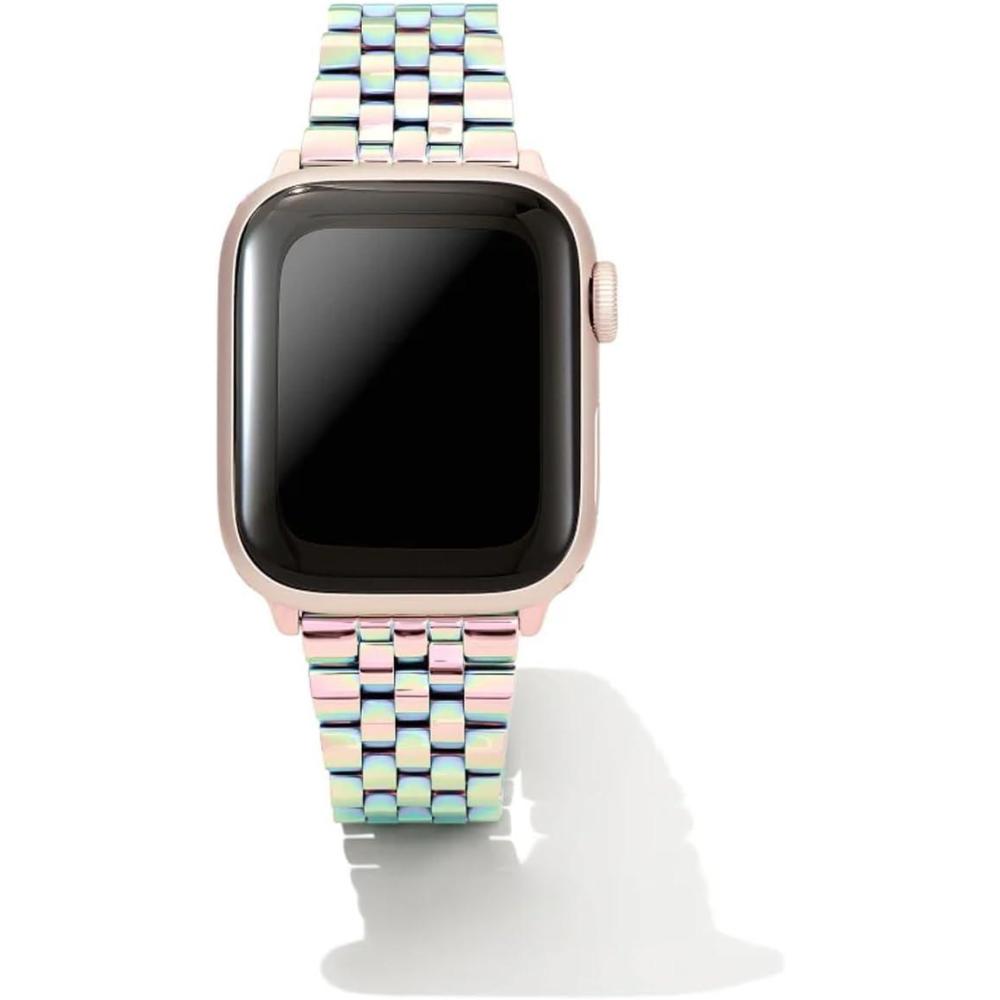 image:imageKendra Scott Alex 5 Link Watch Bands Compatible with Apple Watch Series 18 and 20mm Samsung Galaxy WatchIridescent Stainless Steel