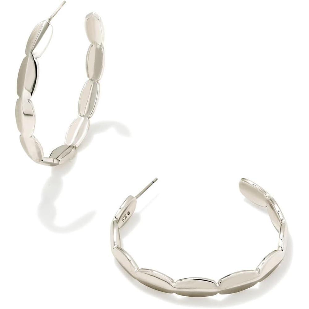 image:imageKendra Scott Brooke Hoop Earrings for Women Fashion JewelryRHODIUM METAL