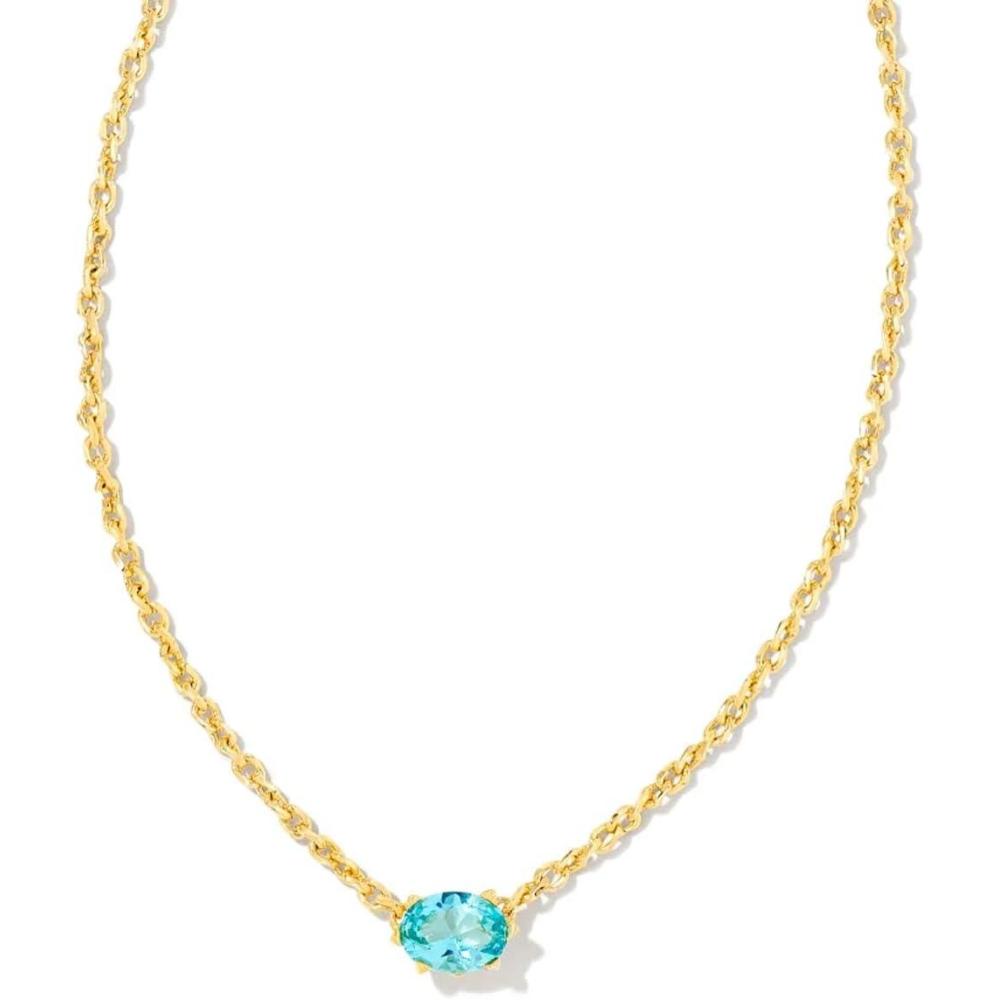 image:imageKendra Scott Cailin Pendant Necklace Fashion Jewelry for WomenGOLD AQUA CRYSTAL