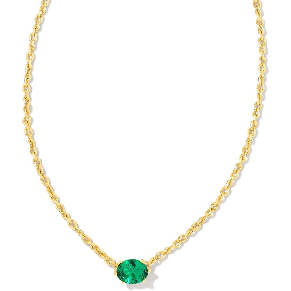image:imageKendra Scott Cailin Pendant Necklace Fashion Jewelry for WomenGOLD GREEN CRYSTAL
