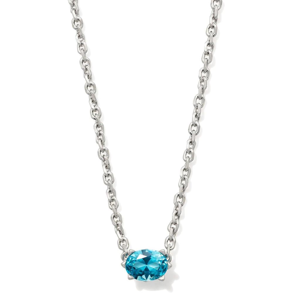 image:imageKendra Scott Cailin Pendant Necklace Fashion Jewelry for WomenRHODIUM AQUA CRYSTAL