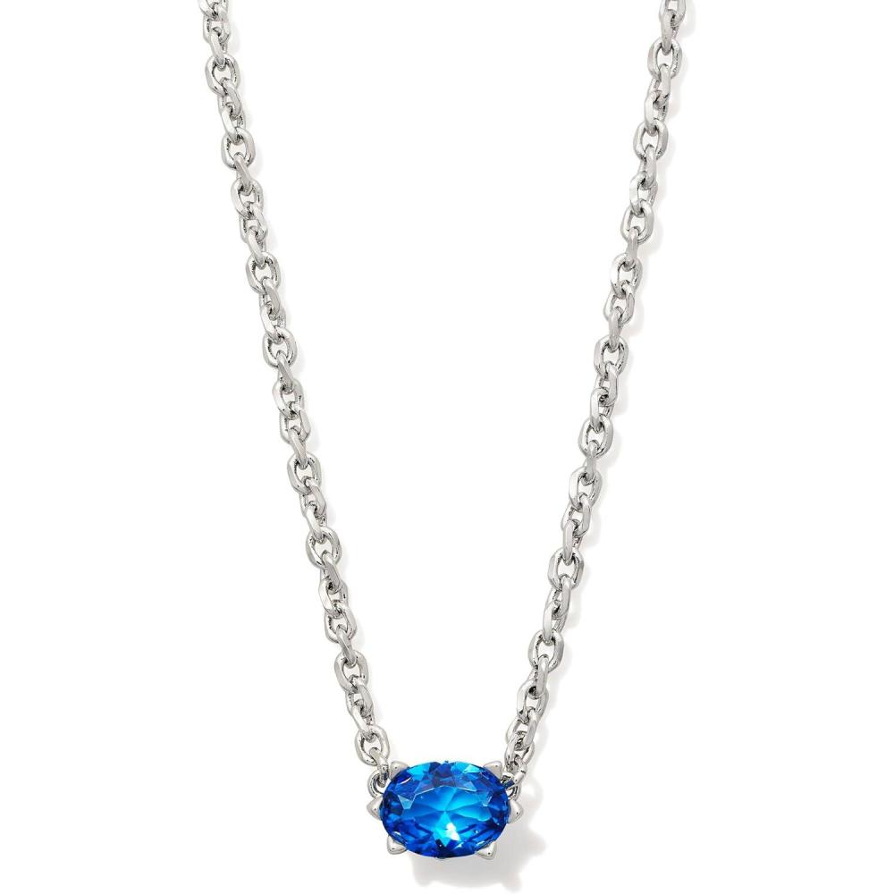 image:imageKendra Scott Cailin Pendant Necklace Fashion Jewelry for WomenRHODIUM COBALT BLUE CRYSTAL