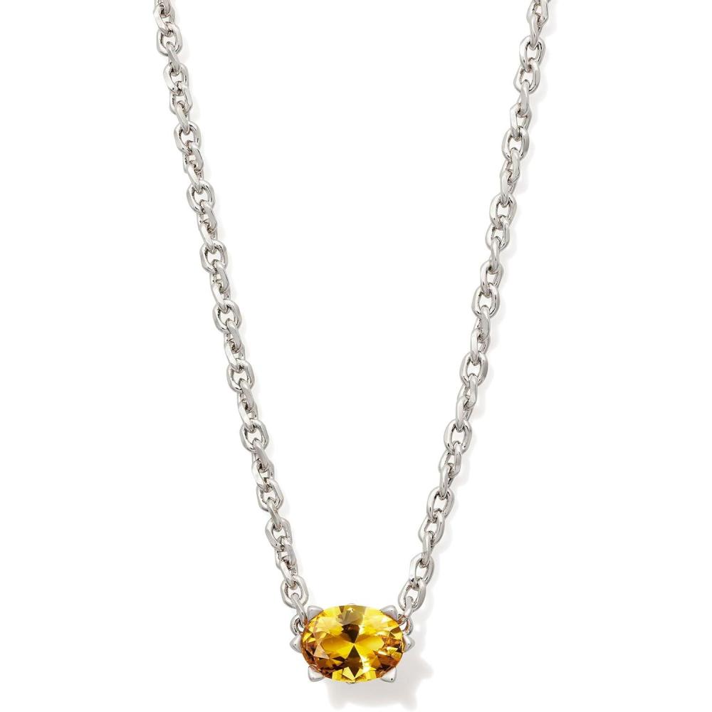 image:imageKendra Scott Cailin Pendant Necklace Fashion Jewelry for WomenRHODIUM GOLDEN YELLOW CRYSTAL