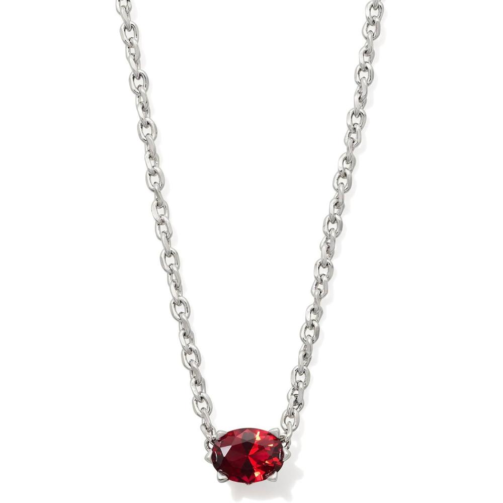 image:imageKendra Scott Cailin Pendant Necklace Fashion Jewelry for WomenRHODIUM RED CRYSTAL