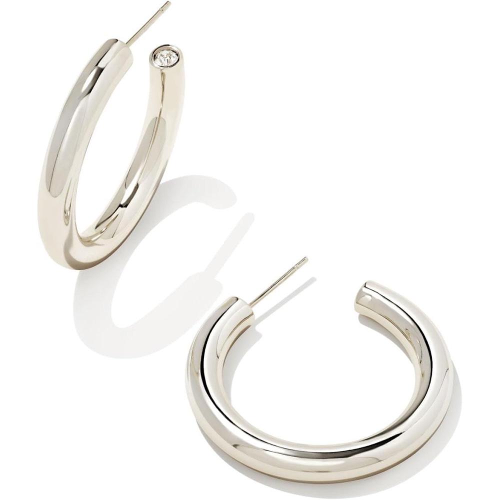 image:imageKendra Scott Colette Large Hoop Earrings Fashion Jewelry for WomenRHODIUM