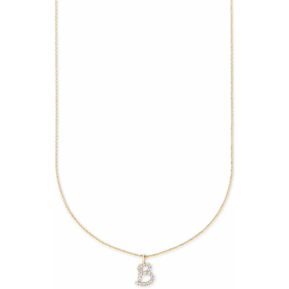 image:imageKendra Scott Diamond Letter AZ Pendant Necklace Fine Jewelry For WomenLETTER B