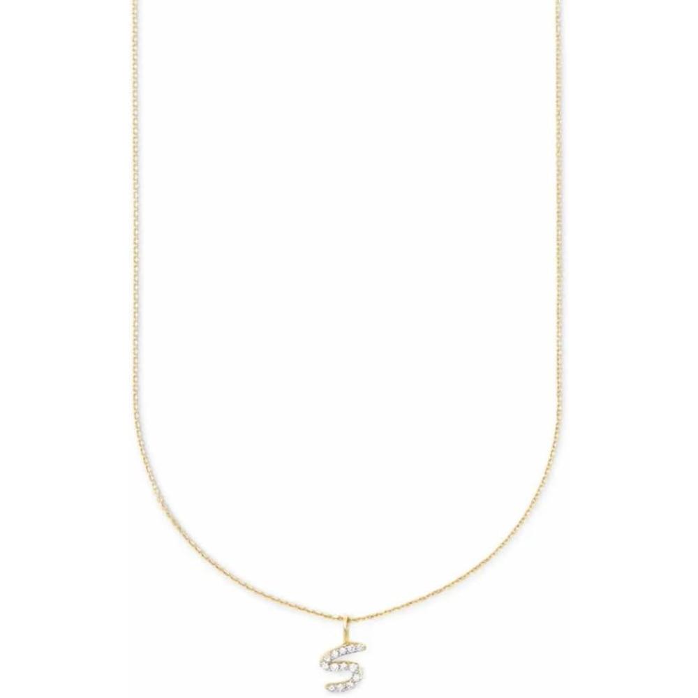 image:imageKendra Scott Diamond Letter AZ Pendant Necklace Fine Jewelry For WomenLETTER S