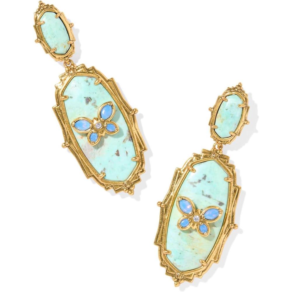 image:imageKendra Scott Dolly Parton Elle Butterfly Statement Earrings Fashion Jewelry for WomenSEA GREEN CHRYSOCCOLA