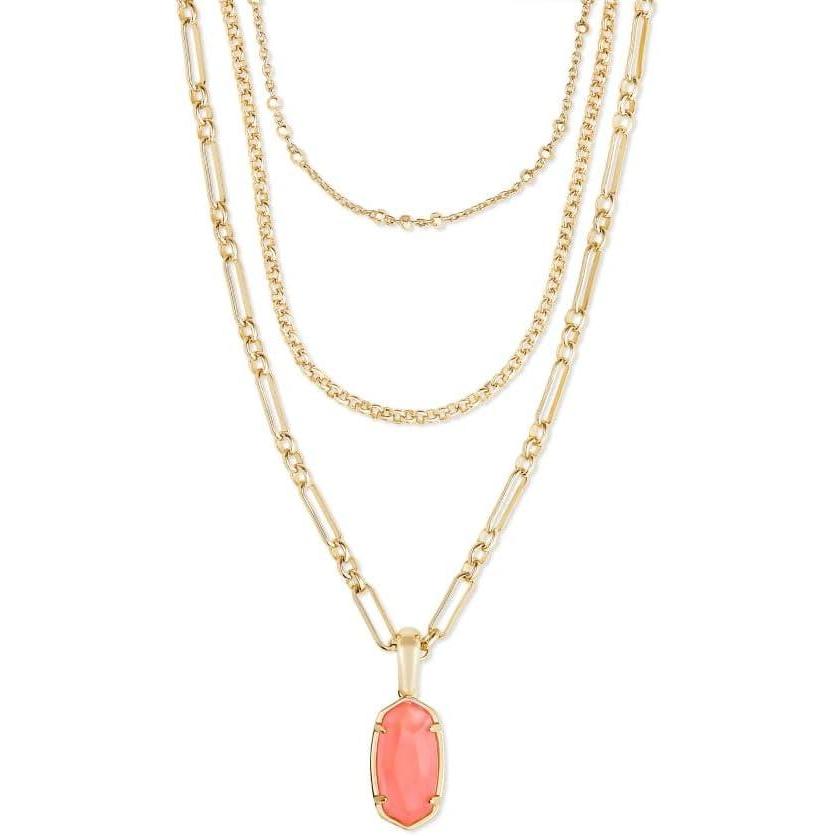 image:imageKendra Scott Elisa Triple Adjustable Length Strand Necklace for Women Fashion JewelryGOLD  CORAL ILLUSION