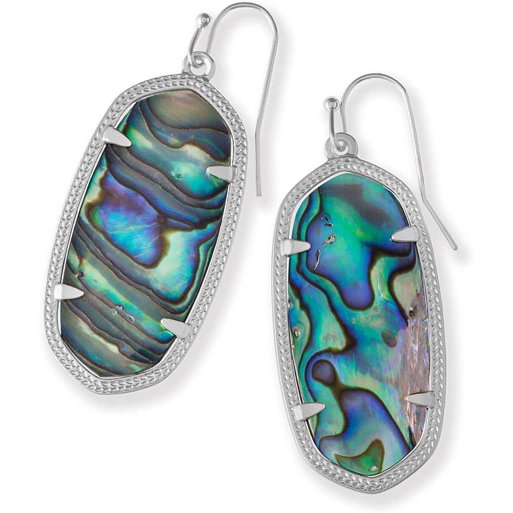 image:imageKendra Scott Elle Drop Earrings for WomenRHODIUM ABALONE SHELL