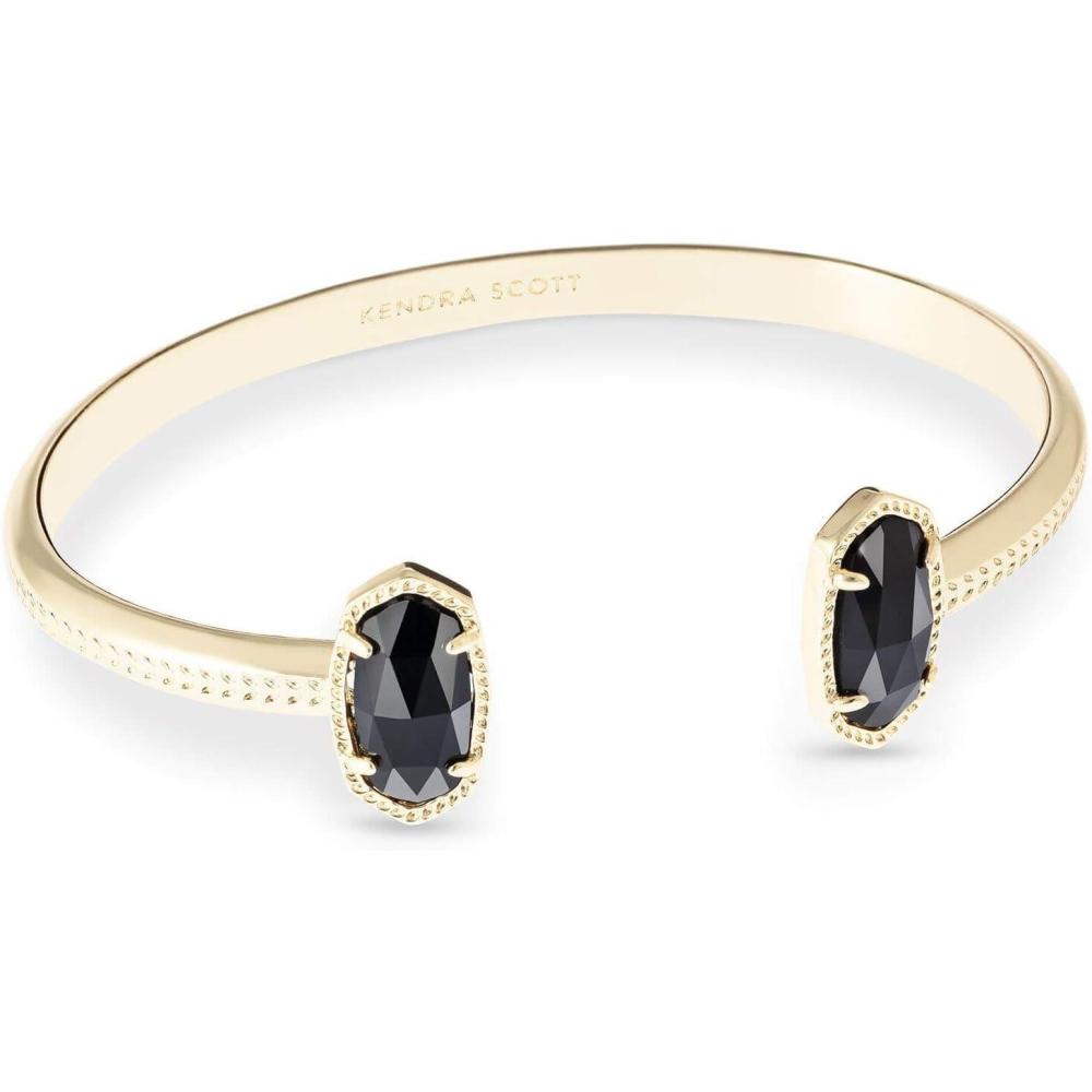 image:imageKendra Scott Elton Cuff Bracelet for Women Fashion JewelryGOLD BLACK OPAQUE GLASS