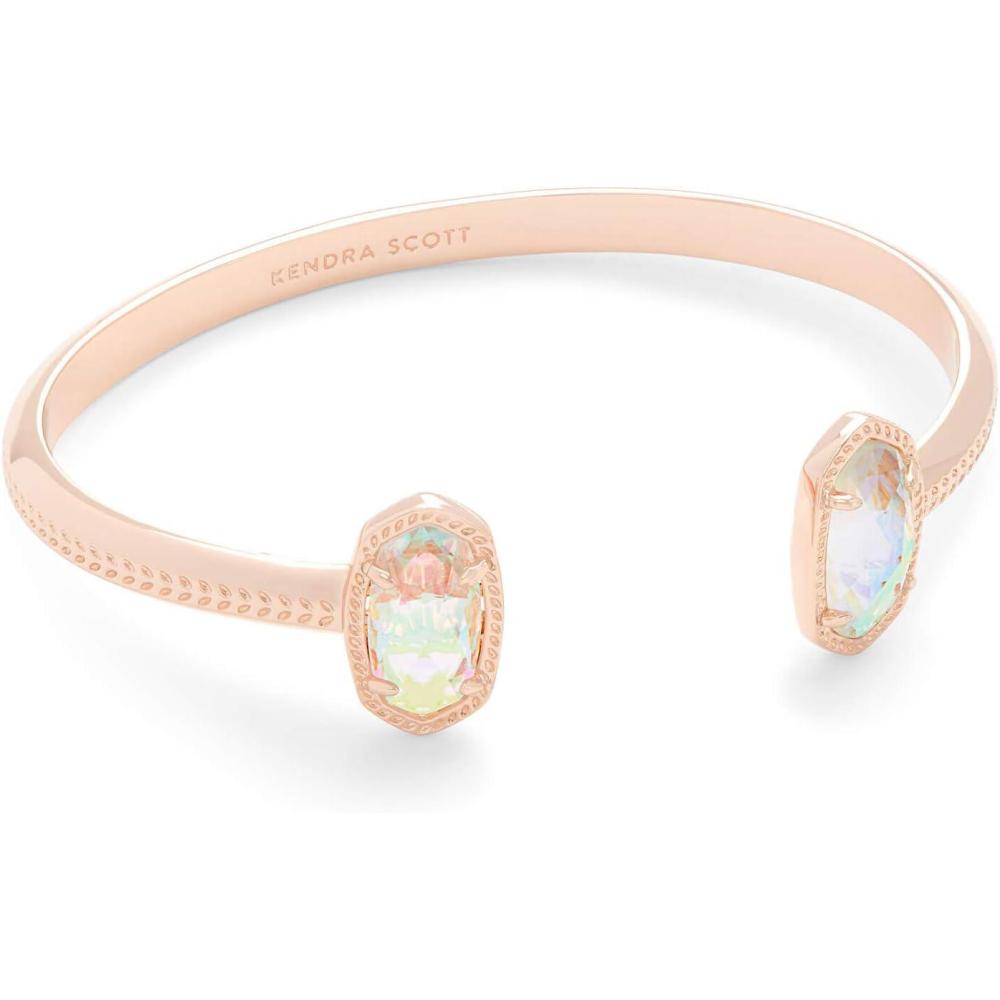 image:imageKendra Scott Elton Cuff Bracelet for Women Fashion JewelryROSE GOLD IRIDESCENT DICHROIC GLASS