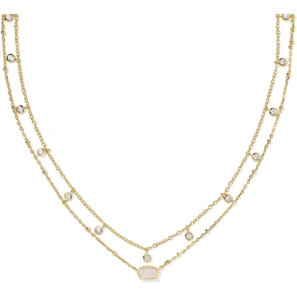 image:imageKendra Scott Emilie Crystal Multi Strand Necklace Fashion Jewelry for WomenGOLD IRIDESCENT DRUSY