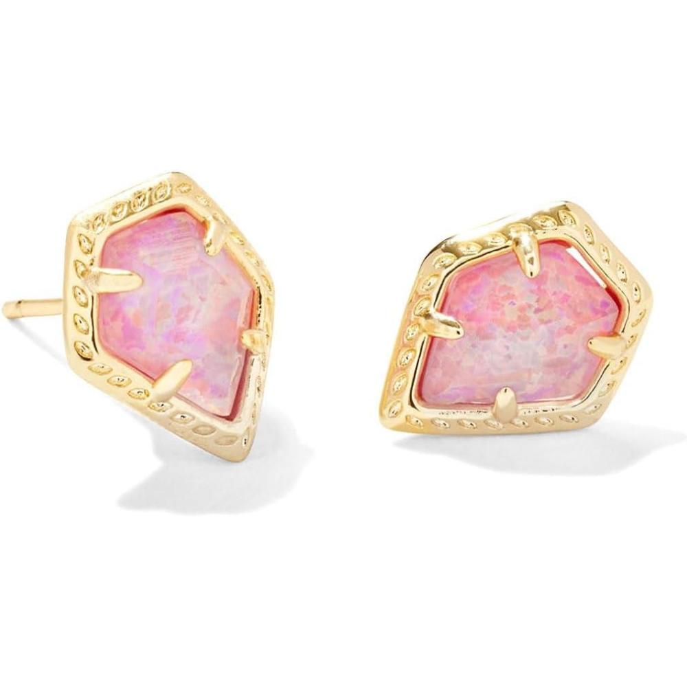 image:imageKendra Scott Framed Tess Stud Earrings Fashion Jewelry for WomenGOLD LUSTER  ROSE PINK OPAL