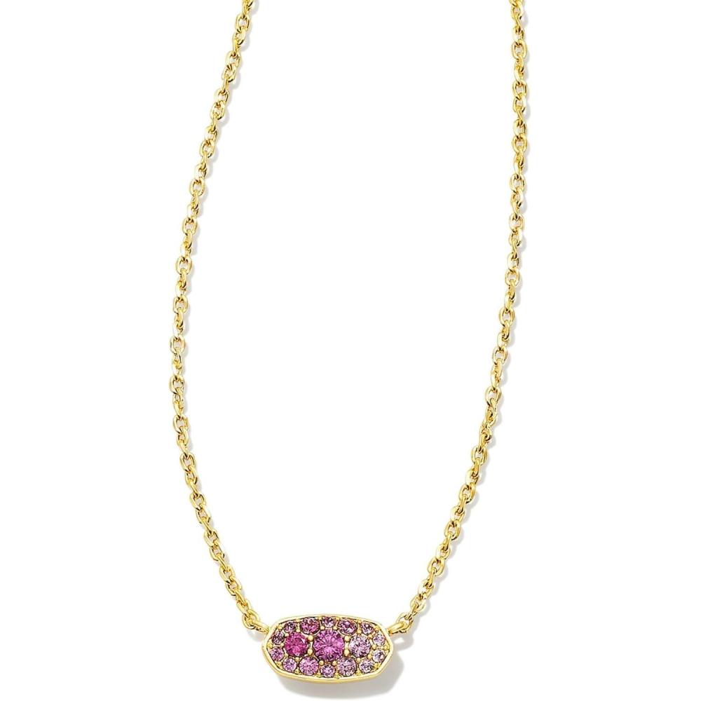 image:imageKendra Scott Grayson Crystal Pendant Necklace Fashion Jewelry for WomenGold Pink Ombre