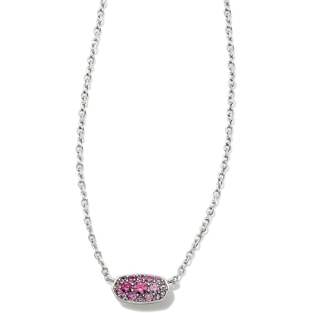 image:imageKendra Scott Grayson Crystal Pendant Necklace Fashion Jewelry for WomenSilver Pink Ombre