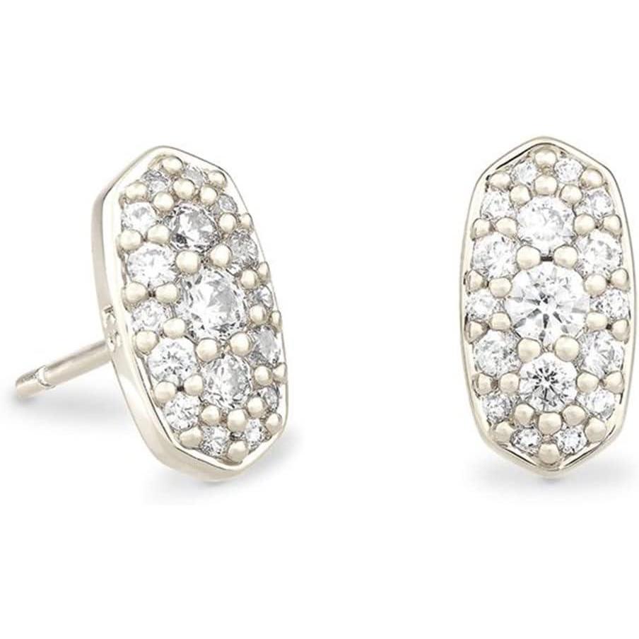 image:imageKendra Scott Grayson Crystal Stud Earrings Fashion Jewelry for WomenRHODIUM WHITE CUBIC ZIRCONIA