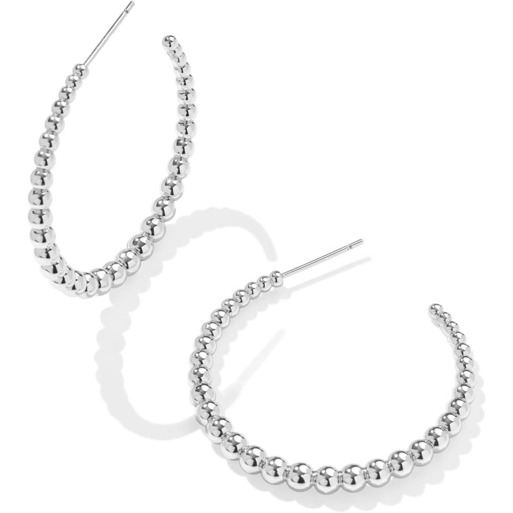 image:imageKendra Scott Josie Hoop Earrings Fashion Jewelry for WomenRHODIUM