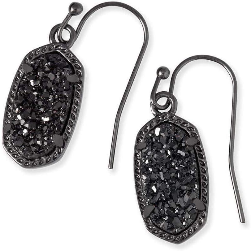 image:imageKendra Scott Lee Drop Earrings for WomenGUNMETAL BLACK DRUSY