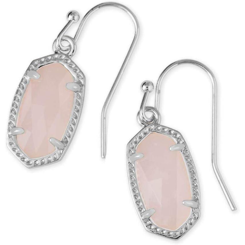 image:imageKendra Scott Lee Drop Earrings for WomenRHODIUM ROSE QUARTZ