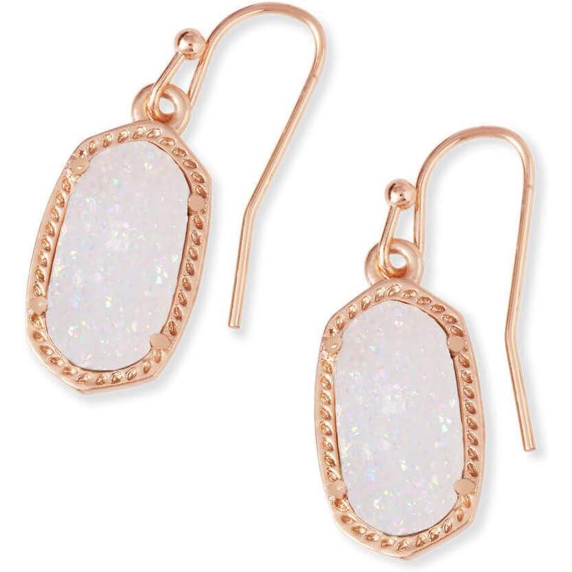 image:imageKendra Scott Lee Drop Earrings for WomenROSE GOLD IRIDESCENT DRUSY