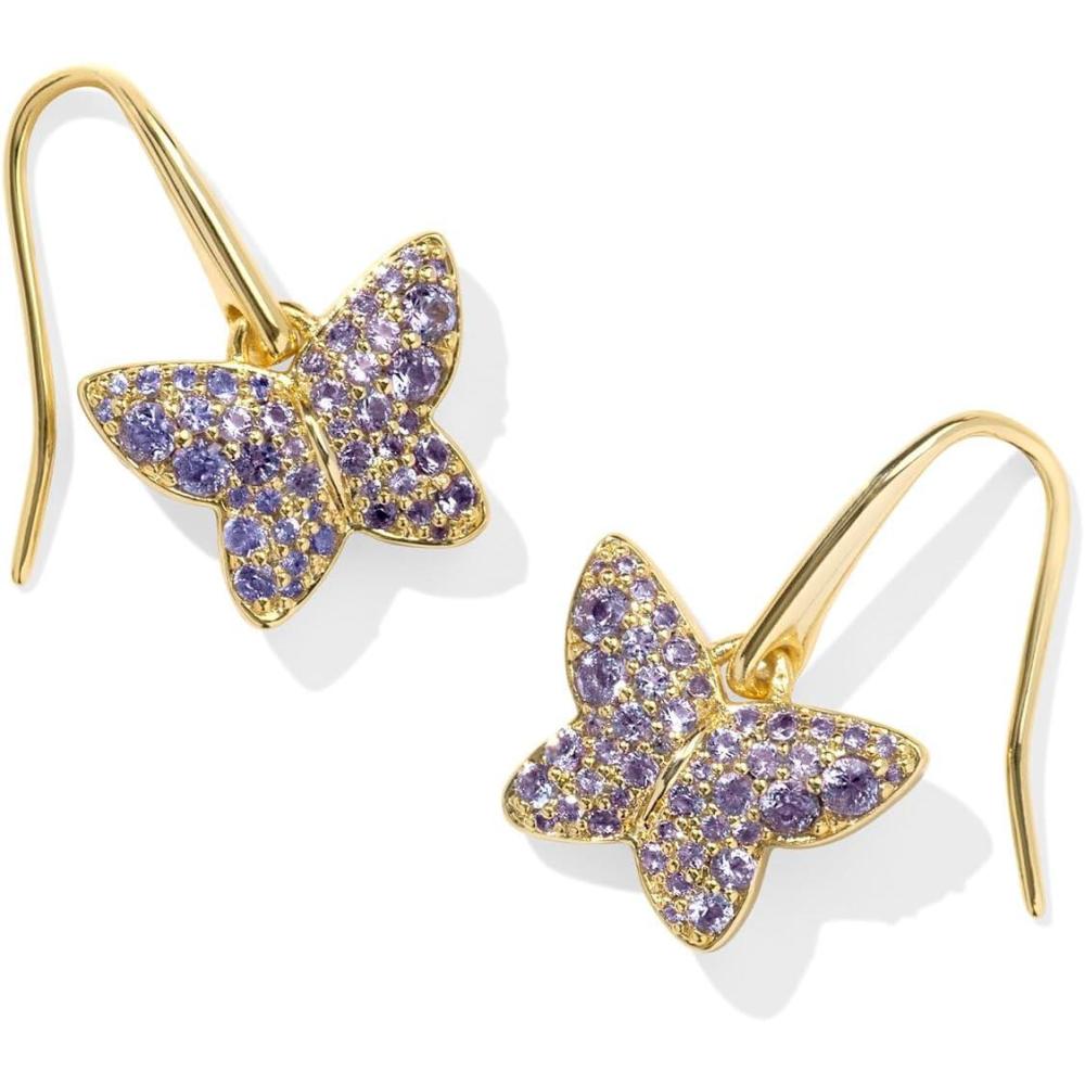 image:imageKendra Scott Lillia Crystal Drop Earrings Fashion Jewelry for WomenGOLD VIOLET CRYSTAL
