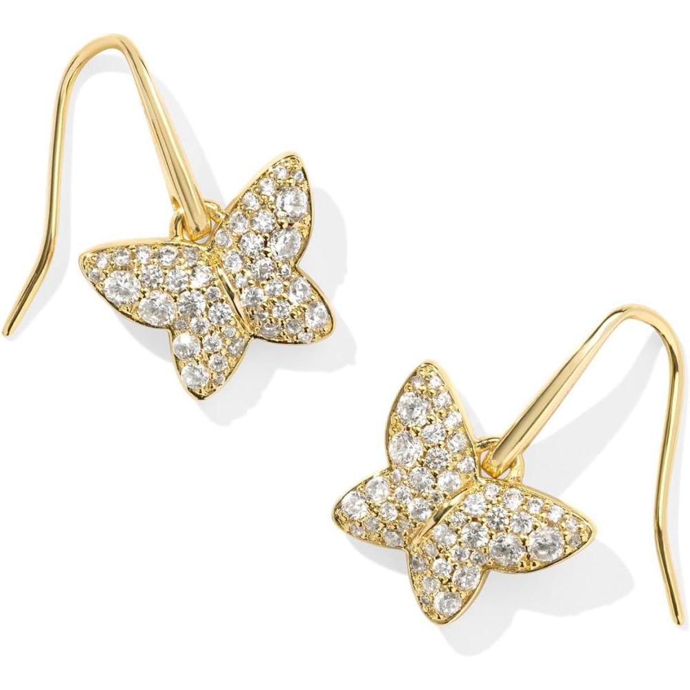 image:imageKendra Scott Lillia Crystal Drop Earrings Fashion Jewelry for WomenGOLD  WHITE CRYSTAL
