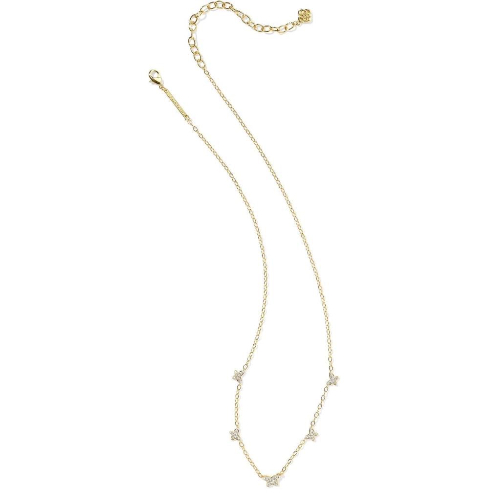 image:imageKendra Scott Lillia Crystal Strand Necklace Fashion Jewelry for WomenGOLD WHITE CRYSTAL