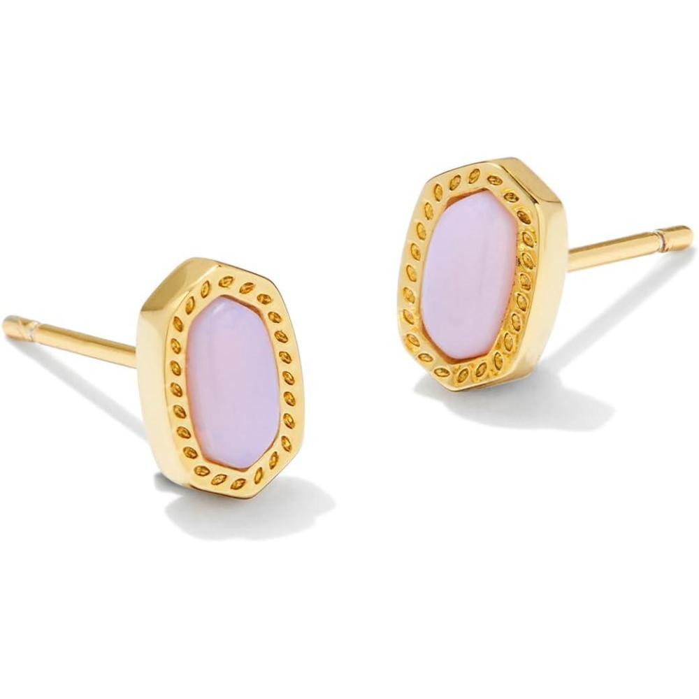 image:imageKendra Scott Mini Ellie 14k GoldPlated Stud Earrings Fashion Jewelry for WomenGOLD PINK OPALITE CRYSTAL