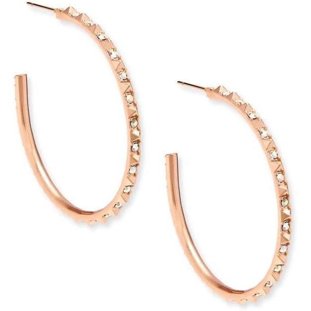 image:imageKendra Scott Veronica Hoop EarringsROSE GOLD IRIDESCENT CRYSTAL