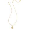 Kendra Scott 14k Gold-Plated Brass Letter A-Z Disc Reversible Pendant Necklace, Fashion Jewelry for Women(Letter G)