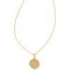 Kendra Scott 14k Gold-Plated Brass Letter A-Z Disc Reversible Pendant Necklace, Fashion Jewelry for Women(Letter I)