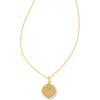 Kendra Scott 14k Gold-Plated Brass Letter A-Z Disc Reversible Pendant Necklace, Fashion Jewelry for Women(Letter K)