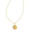 Kendra Scott 14k Gold-Plated Brass Letter A-Z Disc Reversible Pendant Necklace, Fashion Jewelry for Women(Letter S)