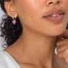 Kendra Scott Ari Heart Huggie Earrings for Women, Fashion Jewelry(RHODIUM – PLATINUM DRUSY)