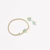 Kendra Scott Ari Heart Stud Earrings for Women, Fashion Jewelry(GOLD – BRIGHT AQUA DRUSY)