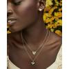 Kendra Scott Ari Heart Stud Earrings for Women, Fashion Jewelry(GOLD – IRIDESCENT DICHROIC GLASS)