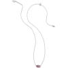 Kendra Scott Grayson Crystal Pendant Necklace, Fashion Jewelry for Women(Silver Pink Ombre)