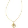 Kendra Scott 14k Gold-Plated Brass Letter A-Z Disc Reversible Pendant Necklace, Fashion Jewelry for Women(Letter T)