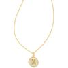Kendra Scott 14k Gold-Plated Brass Letter A-Z Disc Reversible Pendant Necklace, Fashion Jewelry for Women(Letter X)